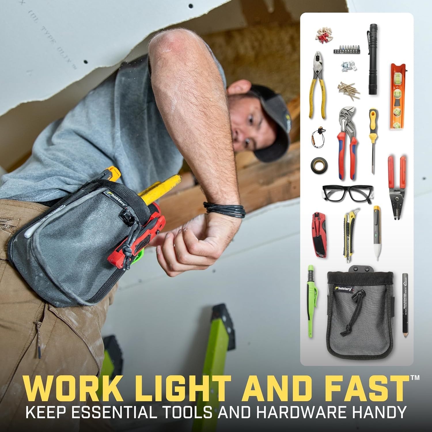 Big Joey Clip-On Tool Pouch for Efficient Hardware Organization – Unisex Design
