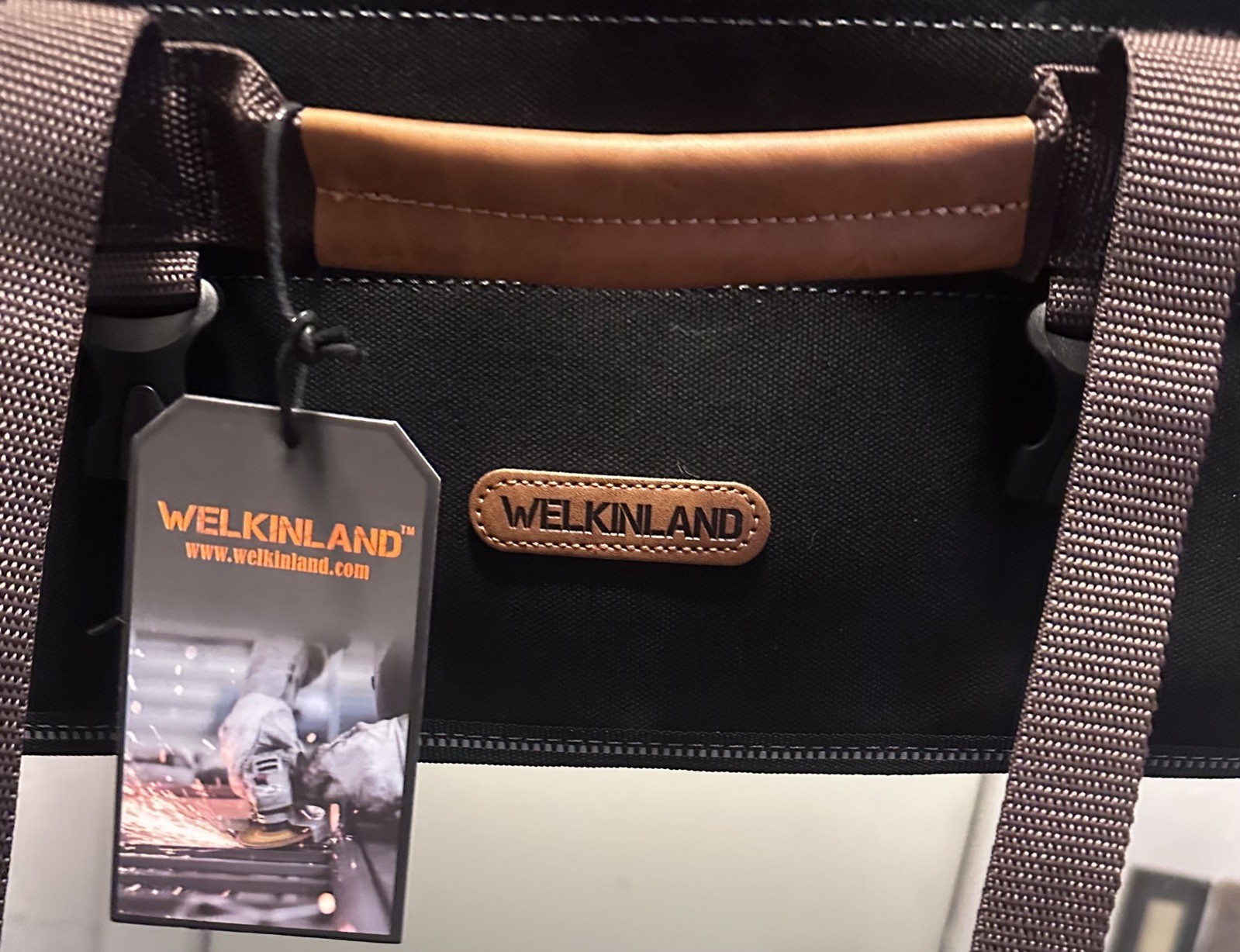 WELKINLAND 18-Pockets Waxed Canvas Tool Roll, tool bag Heavy-Duty