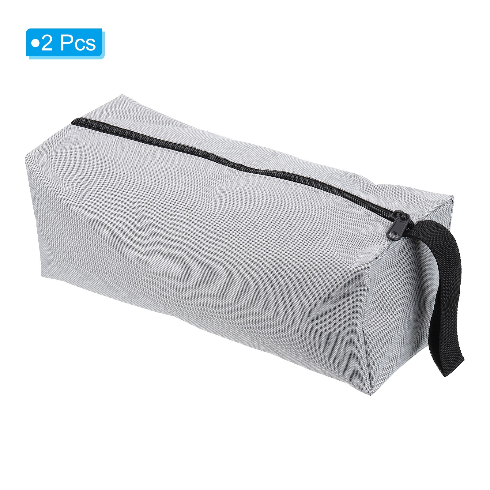 12″ Zipper Tool Pouch 2pcs Multipurpose Tool Bag Waterproof Tote Bag, Grey