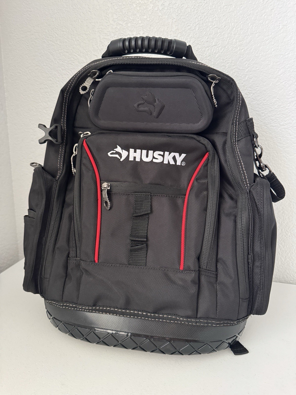 Husky 16 in. Pro Tool Backpack 36 Pocket Heavy Duty Work Backpack New