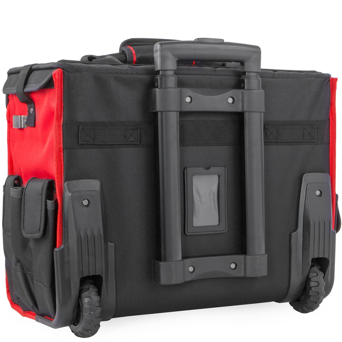 Portable Tool Bag with Wheels Rolling Tote 18″ Wheeled Storage Case & 19 Pockets