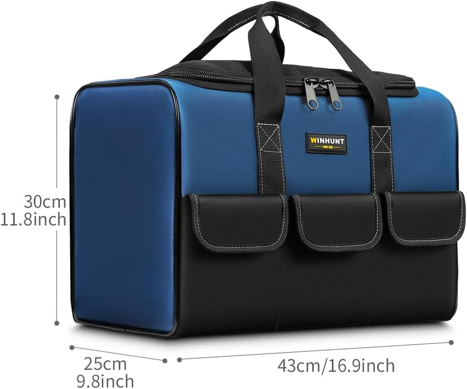 Large Tool Bag, 1680 Denier with 5 Exterior Pockets Electrician Tool Bag, Ideal