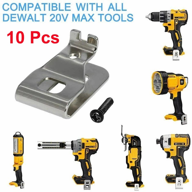 10Pack Belt Clip Hook w/Screw for Dewalt 12V 20V Drill Impact Driver Flashlight@