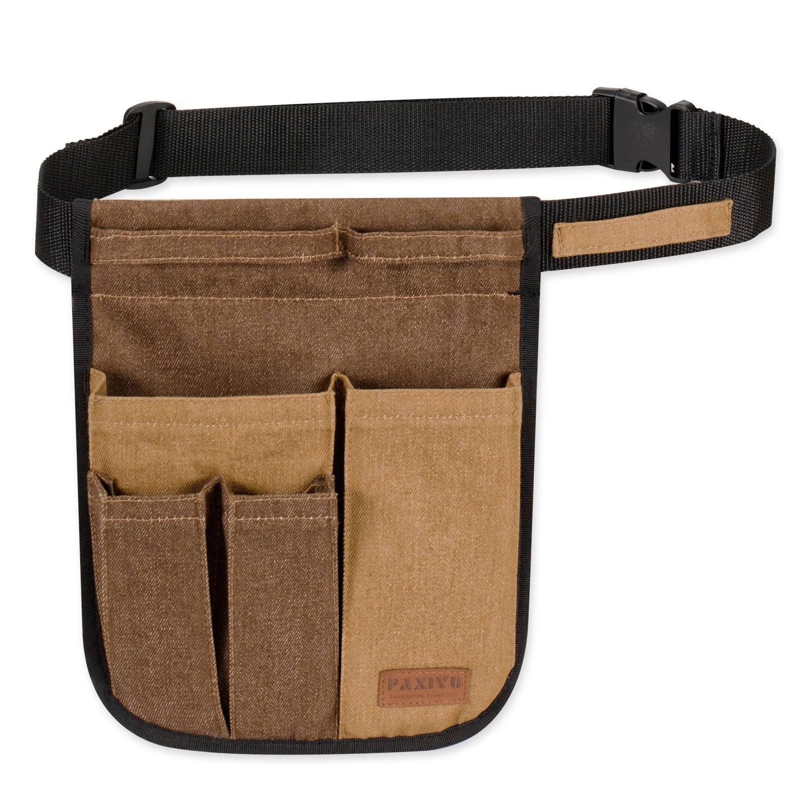 Khaki Slim Denim Garden Tool Belt Apron 4 Pockets Adjustable Lightweight