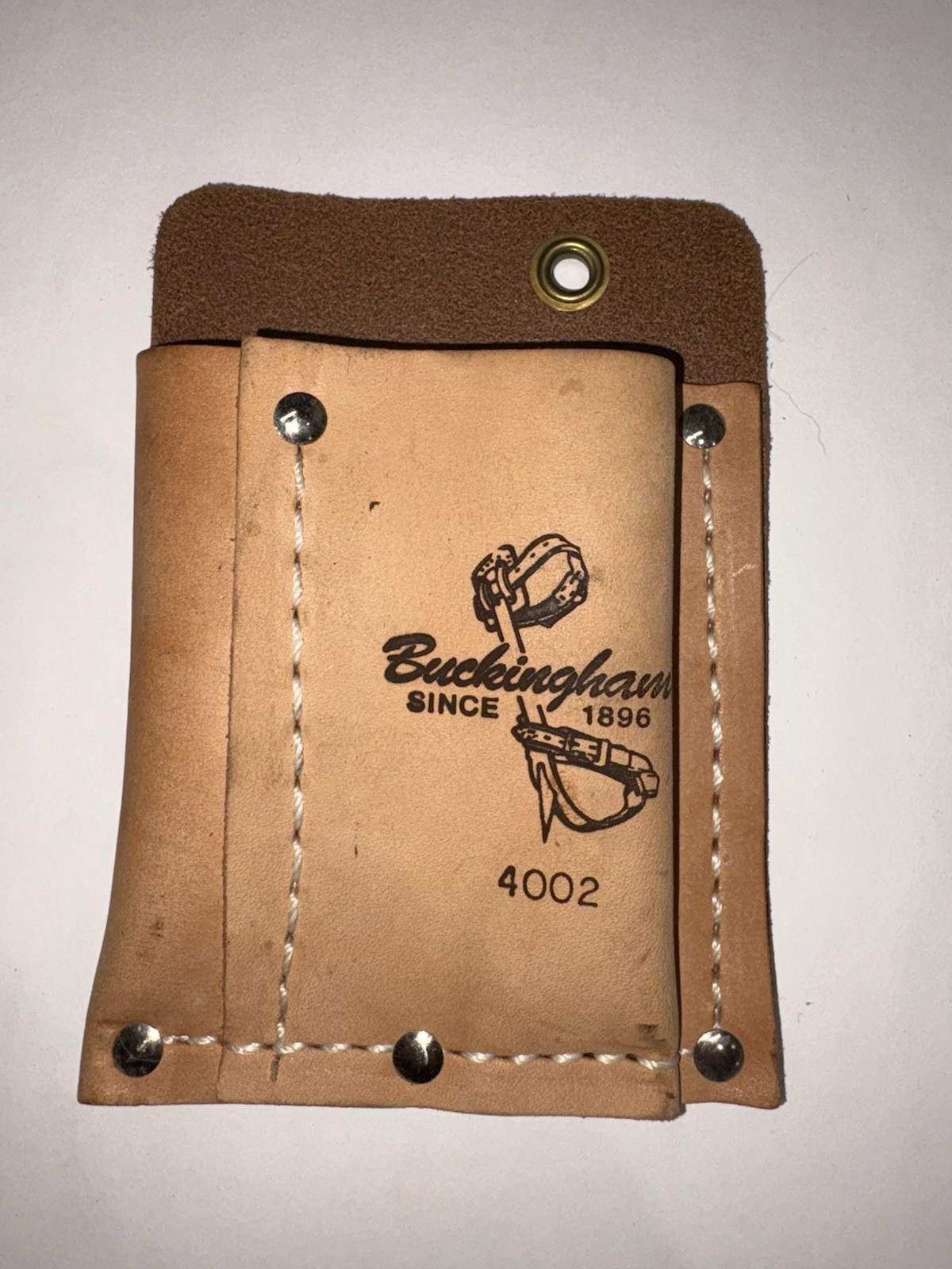 BUCKINGHAM LINEMAN Electrician Tool Pouch Leather 2 Pocket BUCK Model 4002
