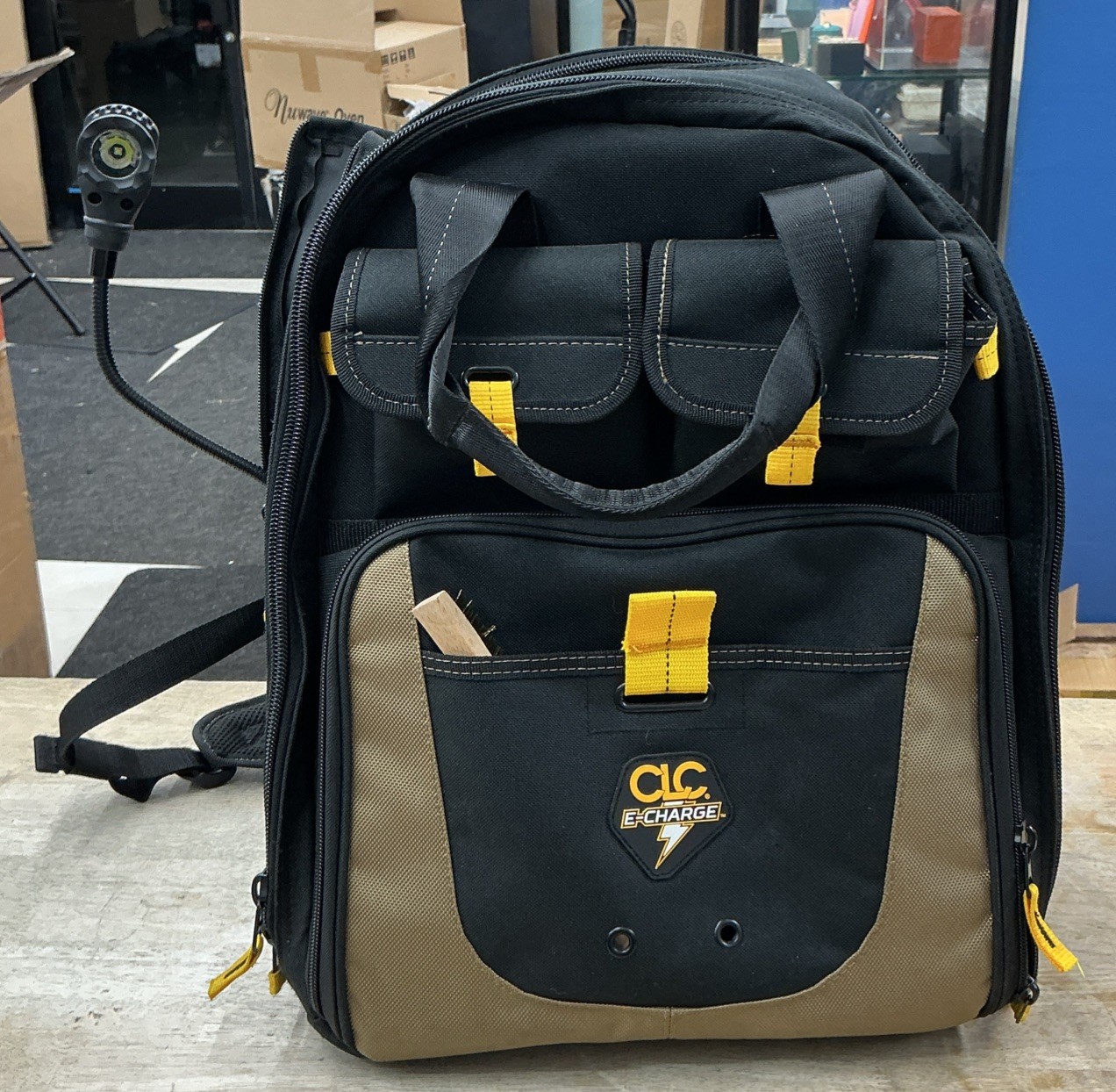 Custom LeatherCraft E-Charge Lighted USB Charging Tool Backpack – ECPL38
