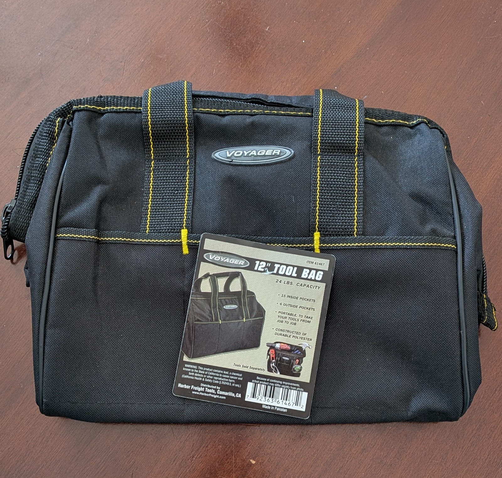 Voyager 12″ Portable Tool Bag w/21 Pockets and 24 lb Capacity – NEW