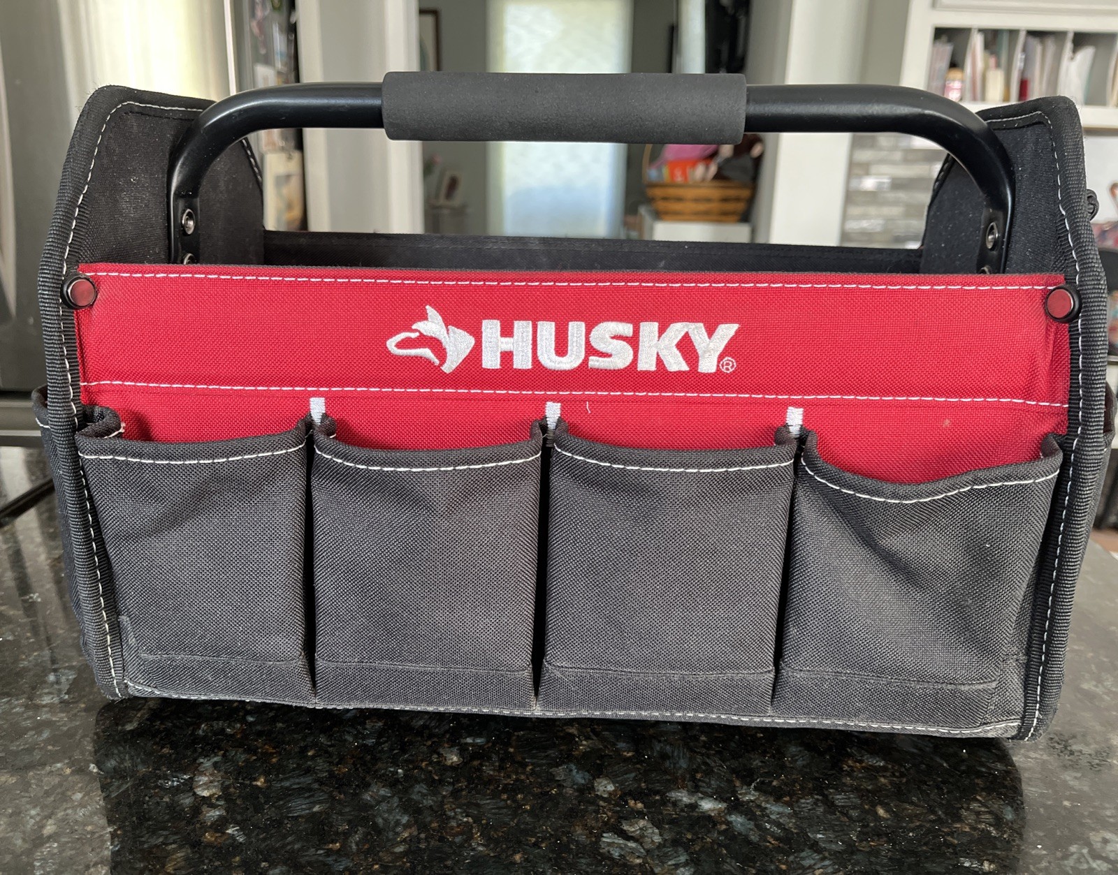 Vintage Husky Tool Tote Bag 14” X 7” Inch Heavy Duty
