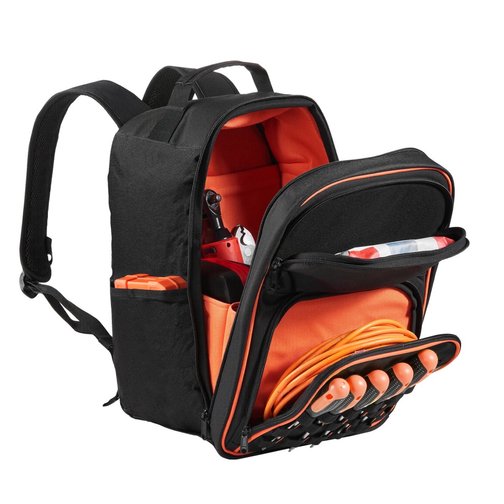 Tool Backpack 49 Pockets Tear-resistant Jobsite Backpack for Electrician