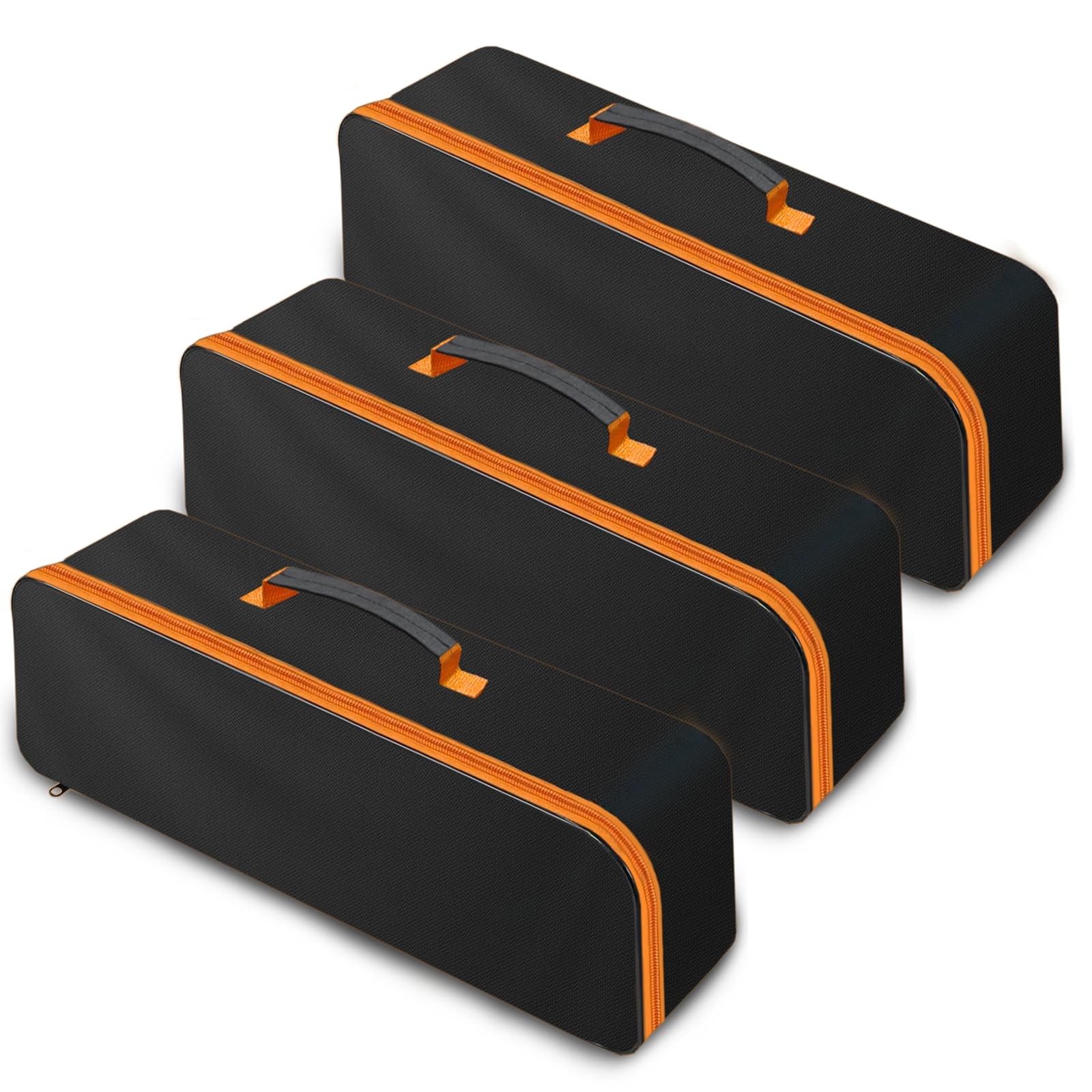 3 Pack Tool Bag with Zipper, Utility Wide Mouth Waterproof Oxford Tool Pouch,…