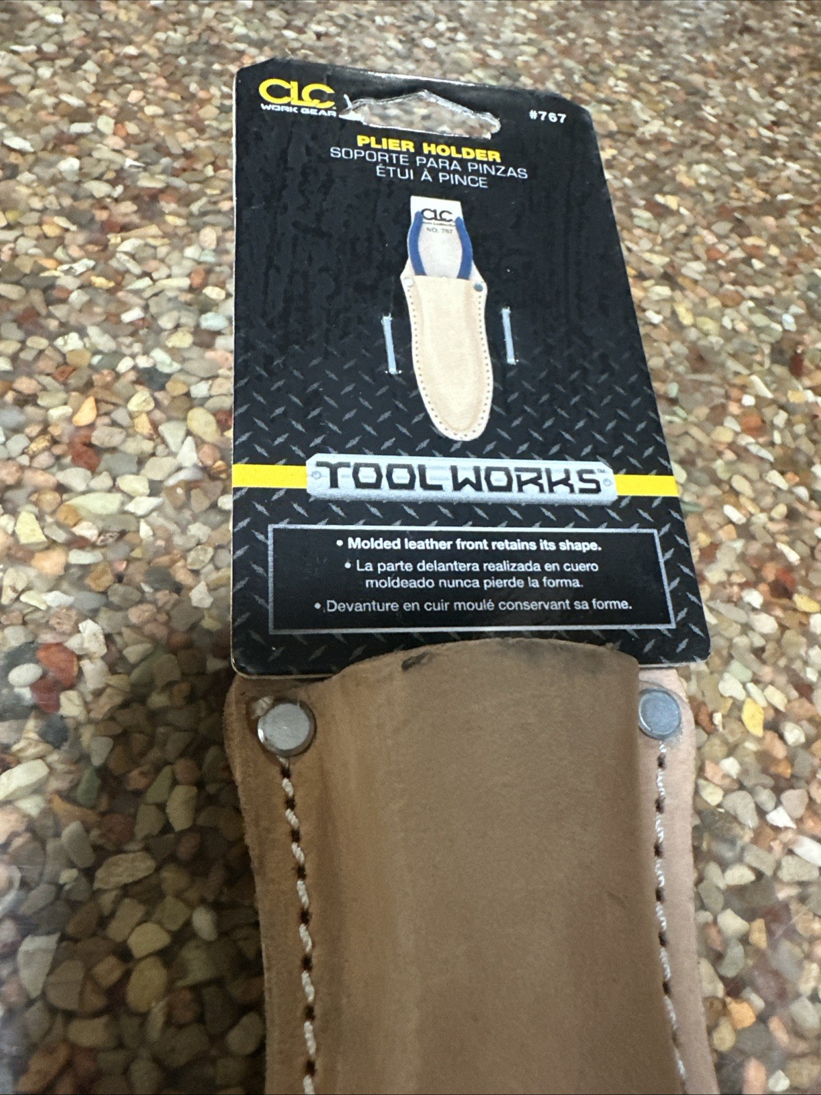 CLC Custom Leathercraft 767 Plier Holder, 2.5 in., Top Grain Leather, Tan NOS