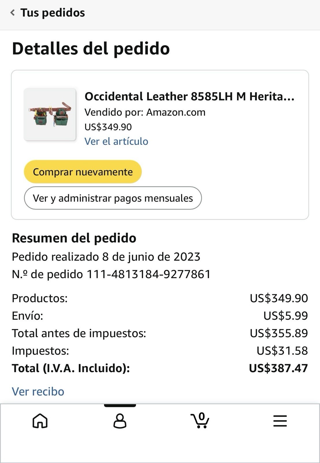 Occidental Leather Heritage Fatlip Left Hand Tool Bag