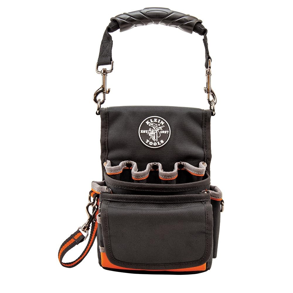 Klein Tools 5242 Tool Pouch, Tradesman Pro tool One Size, Black/Orange/Gray