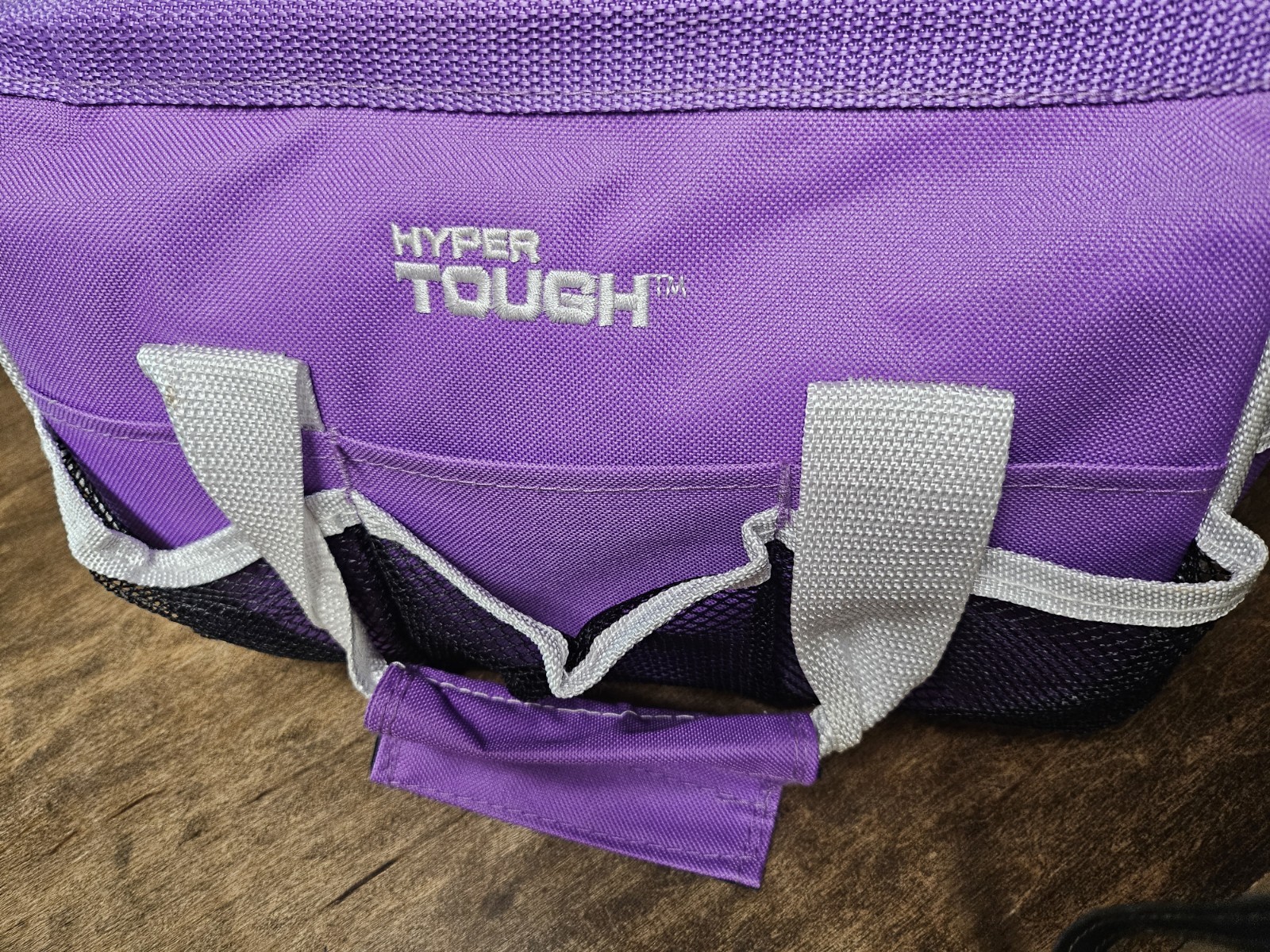 Hyper Tough Tool Bag Purple with White trim Storage Travel Carry Case 12 pocket