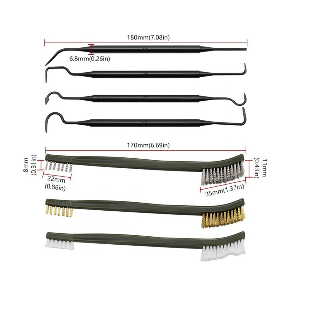 Steel Wire Brush Nylon Pick Set Easy to use Design Effective Car Cleaning