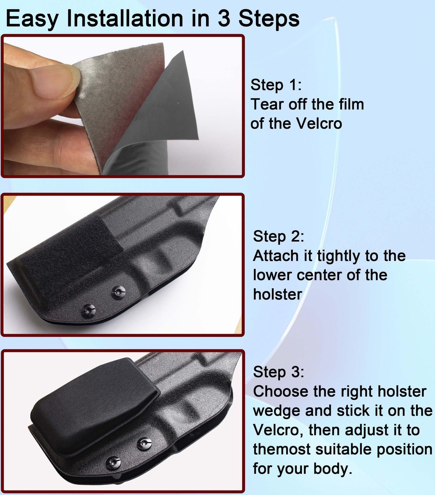 4 Piece Wedge Kit,Comfortable Pillow,Soft Foam Appendix Carry Wedge for IWB H…