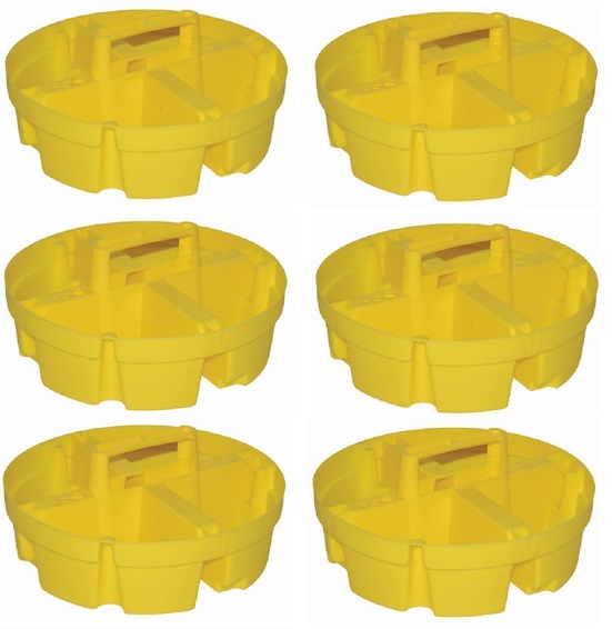 6 ea Bucket Boss 15051 4 Compartment 5 Gallon Bucket Stacker Storage Organizers