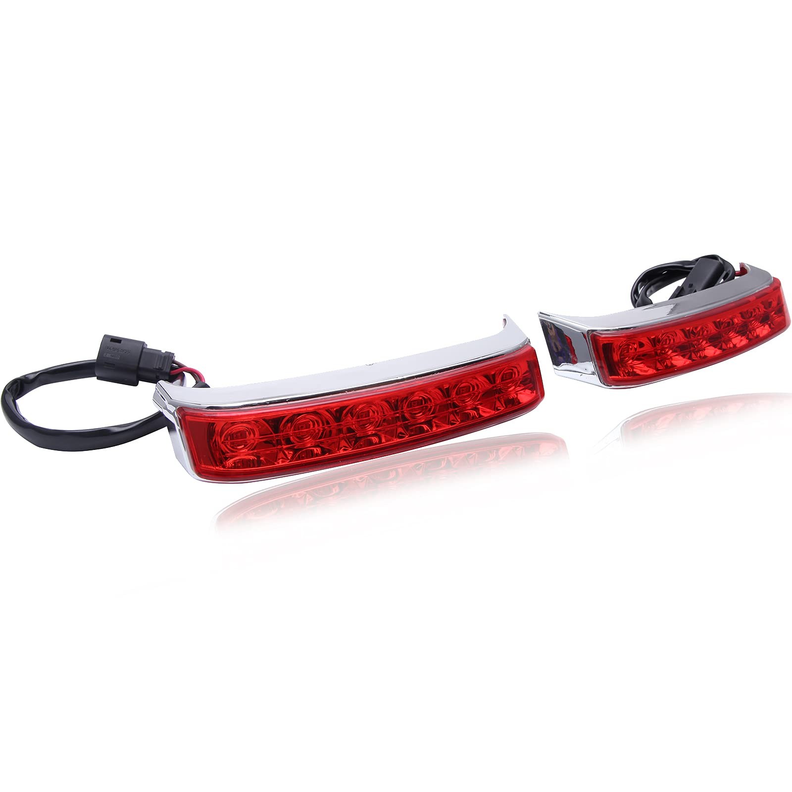 2PCS LED Saddlebag Motorcycle Tail Lights with Brake Light Running Turn Signa…