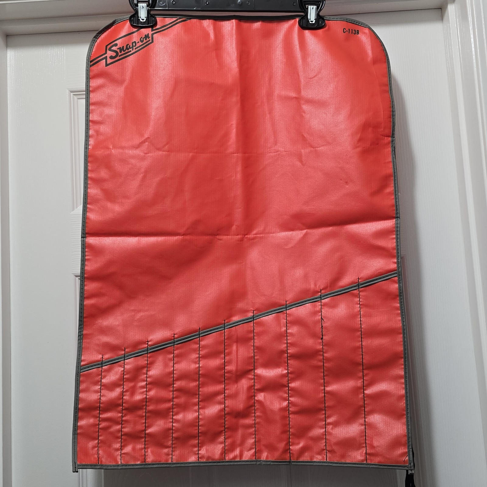 Vintage Snap On C-113B Red Tool Bag Pouch Roll 11 Pockets