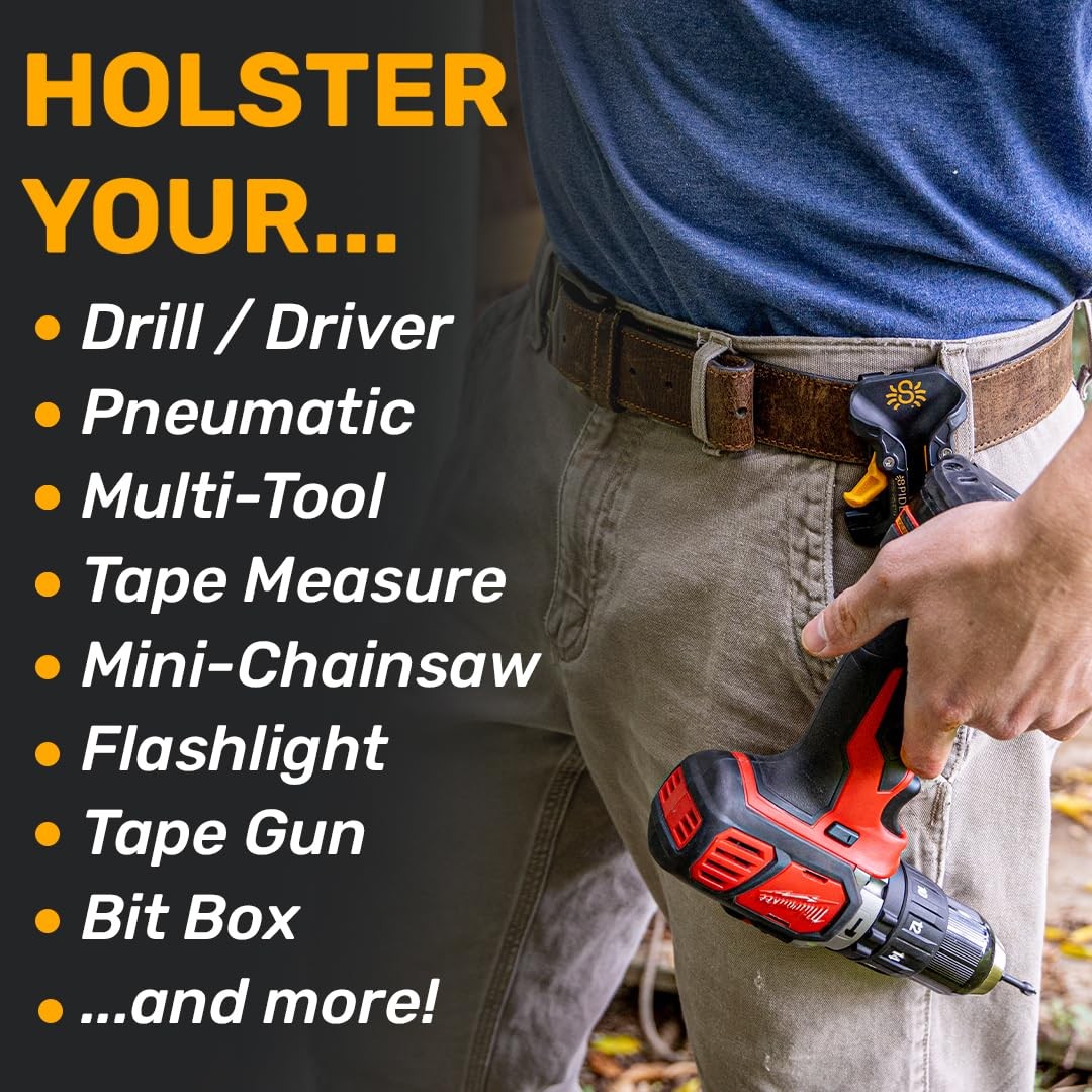 Spider Tool Holster – Self Locking, Quick Draw, Universal Tool Holder – Clips…