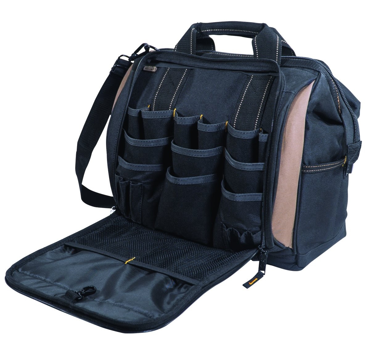 Custom Leathercraft1537 Multi-Compartment Tool Carrier, 30 Pocket, 13 In.