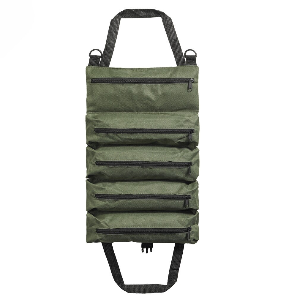 Multi-Purpose Tool Roll Up Bag Wrench Pouch Easy Carry Hanging 5 Organize Pocket