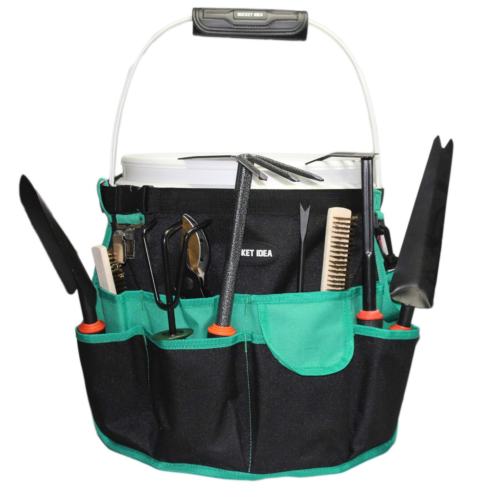 Bucket Caddy Tool Organizer Fits 3.5 to 5 Gallon Garden Builders Green