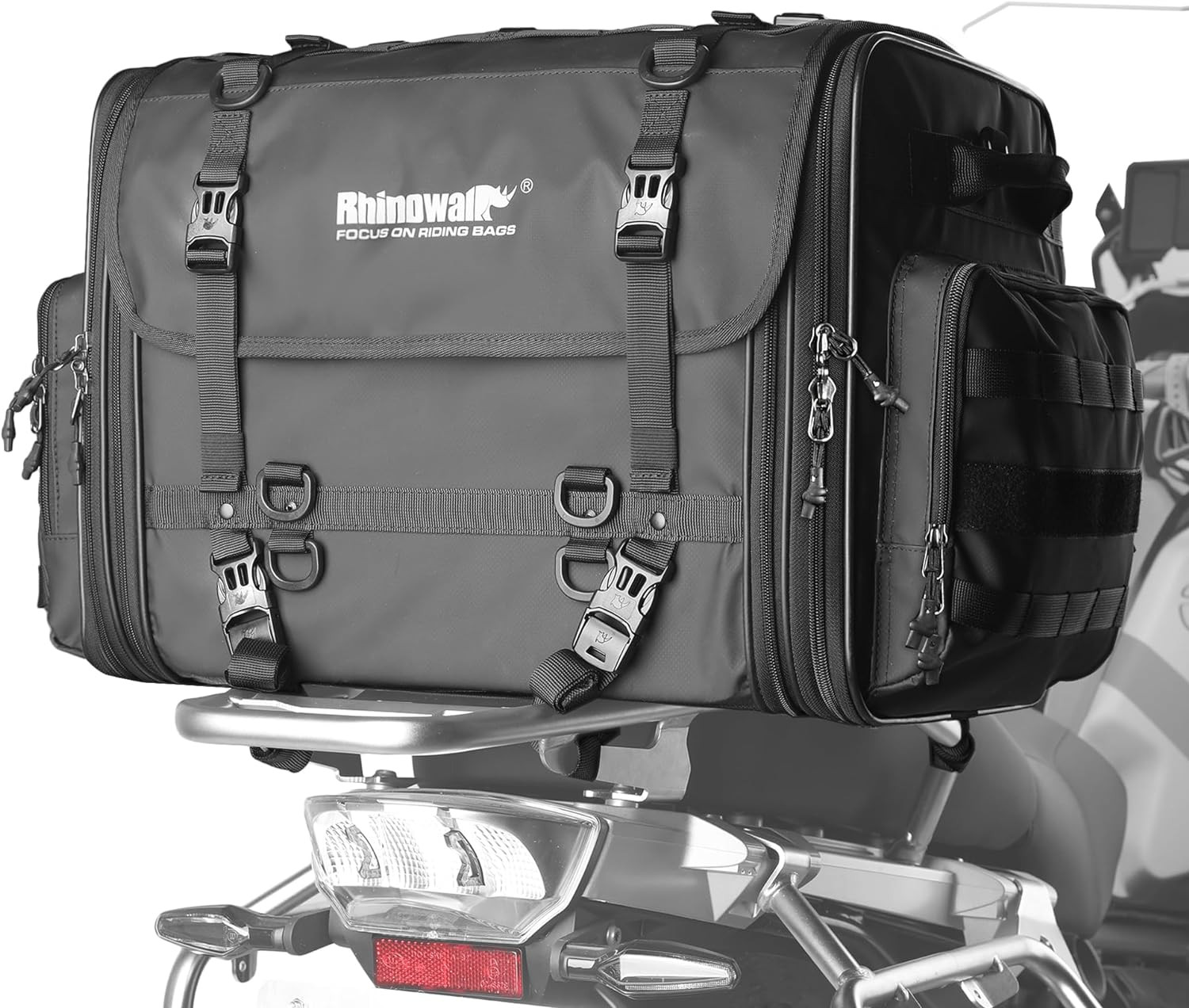Motorcycle Tail Bag, Expandable Motorcycle Travel Luggage Bags 80L, Motorcycle P