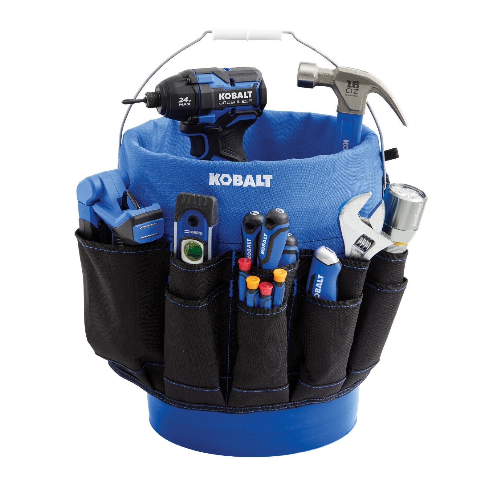 Kobalt 26 Pocket Water Resistant Heavy Duty 5 Gallon Bucket Organizer New