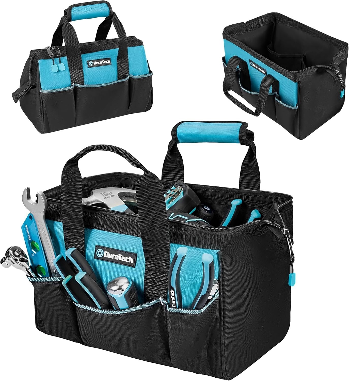 13-Inch Small Tool Bag with 9 Pockets, Tool Bags for Men Women, Toolbag with …