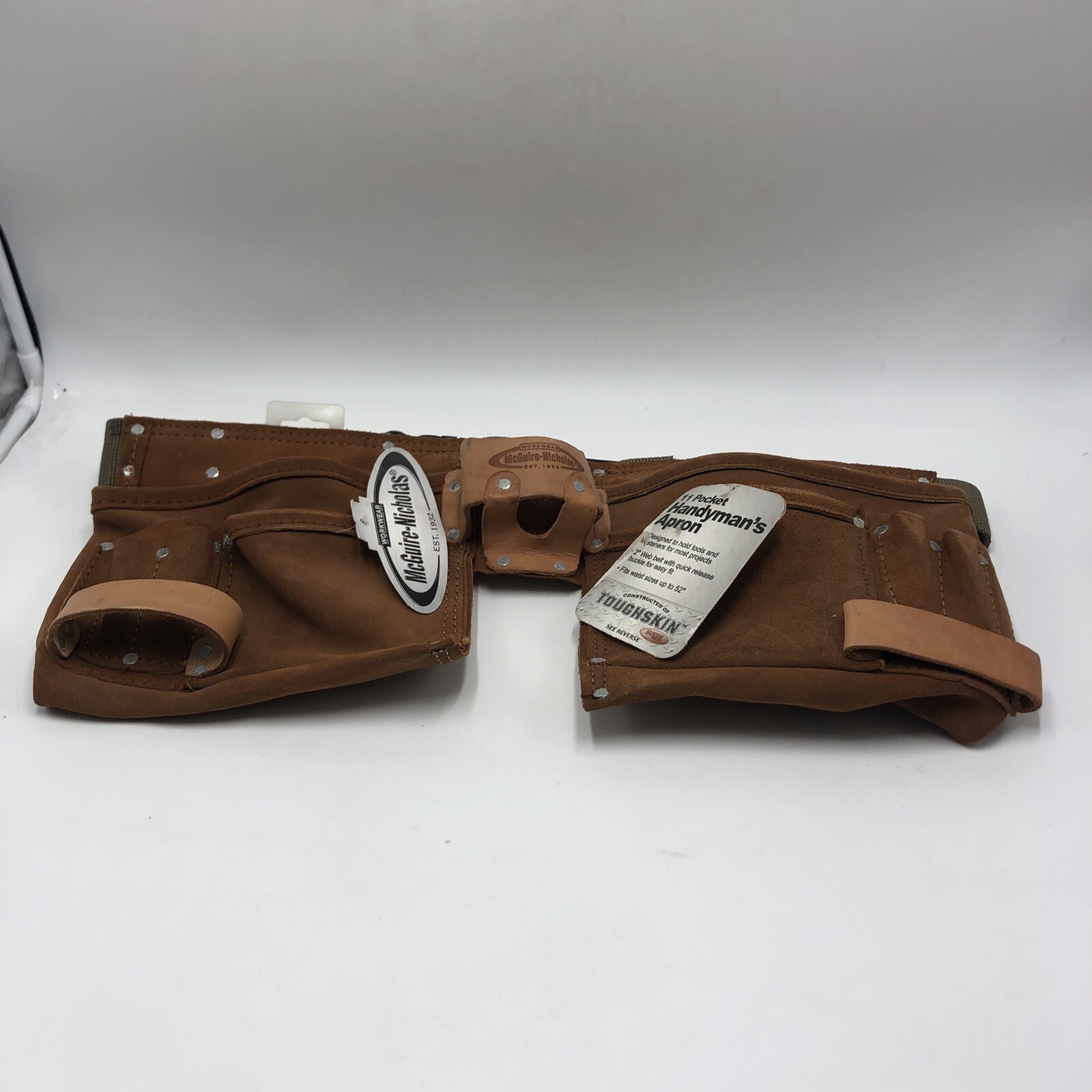 US Military 11 Pocket Handyman Apron Tool Belt Pouch Leather.