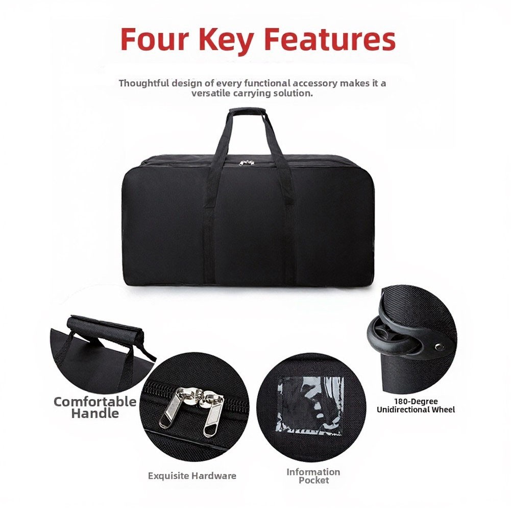 Oxford Rolling Duffle Bag with Wheels 79 cm Extra Large Moving Solution