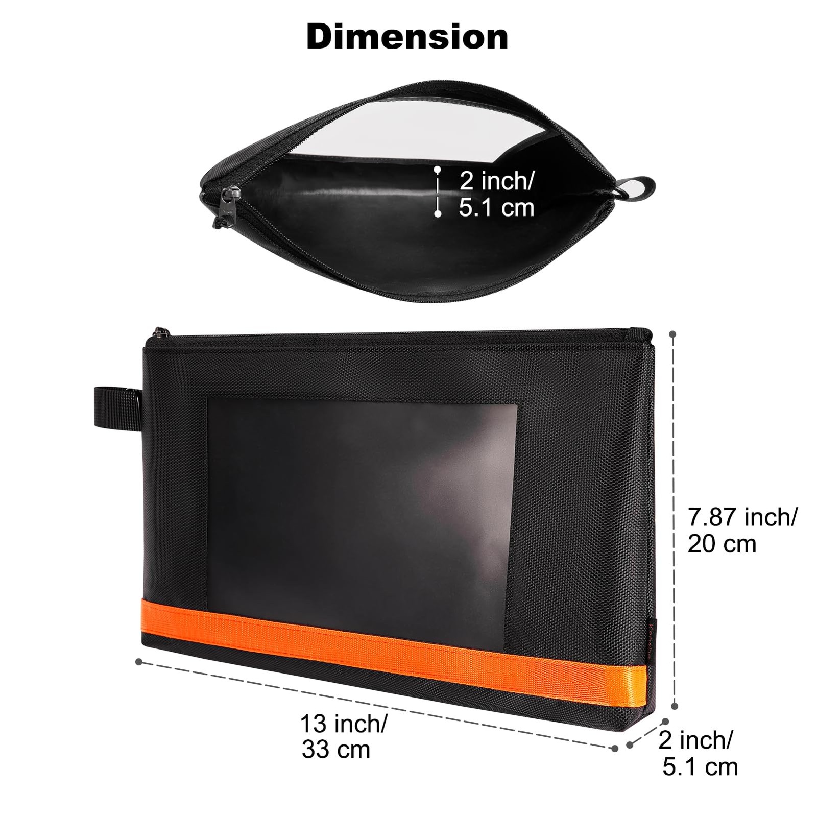 13″ Tool Pouches with Zipper, Heavy Duty Small Tool Bag with Visible Window, …