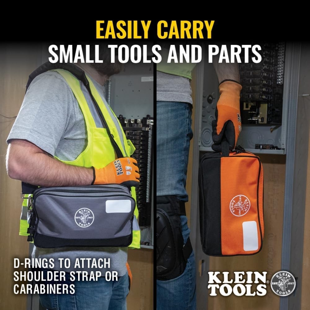 Heavy-Duty Double-Zipper Tool Pouch Set – Dual Compartments & Easy Carry