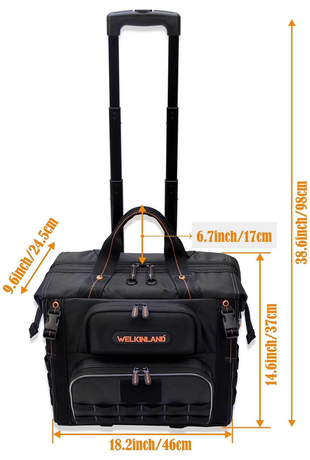 46pockets26″ Rolling Tool Bag Tool Bag With Wheels Large Tool Bag Rolling Tote B
