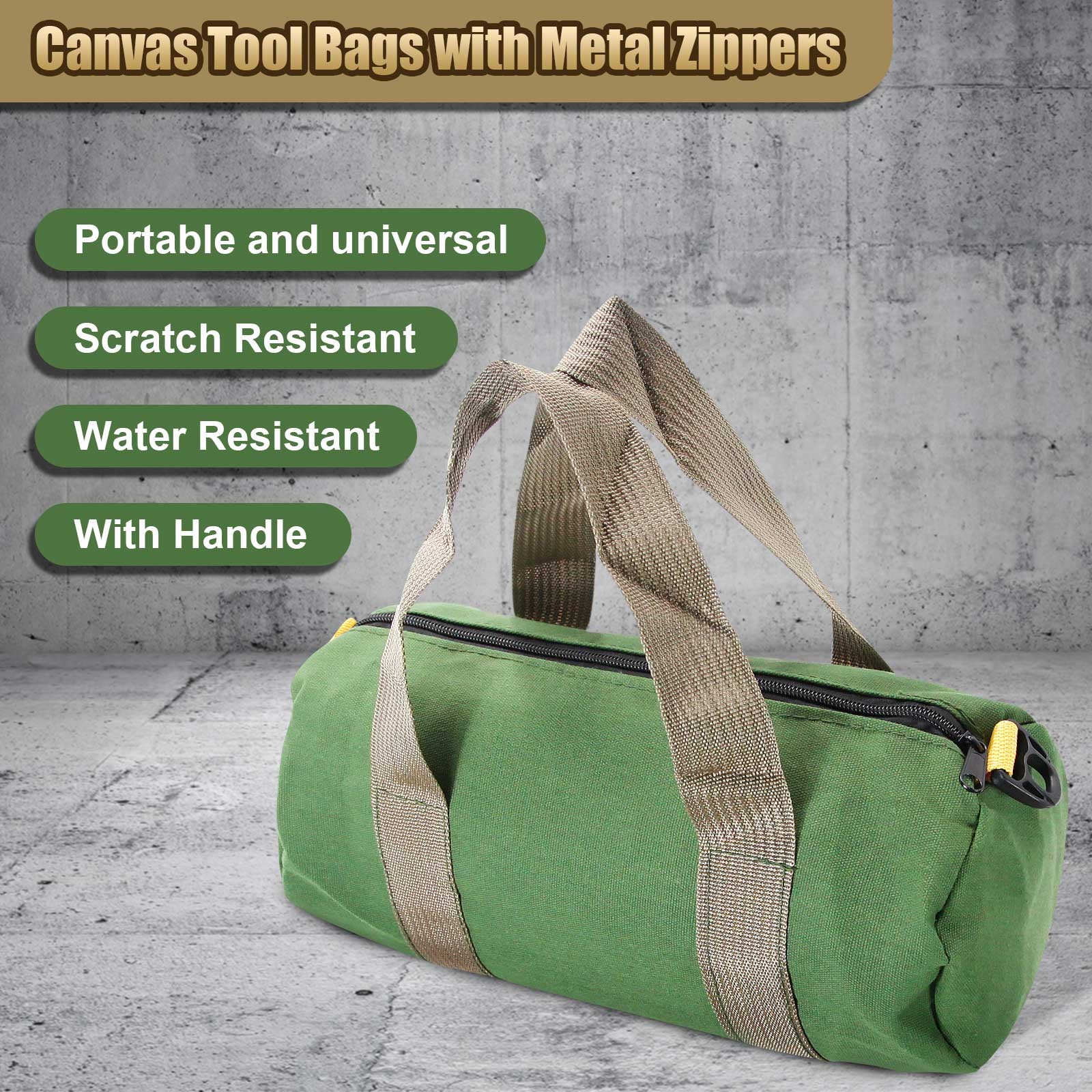 Heavy Duty Tool Bag with Zipper Muti-Purpose Storage Large Capacity Waterproof