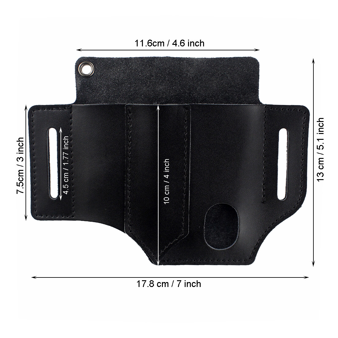Tactical 2&3 Pockets Leather Tools Sheath Pouch Belt Pouch for Pen Knife Plier