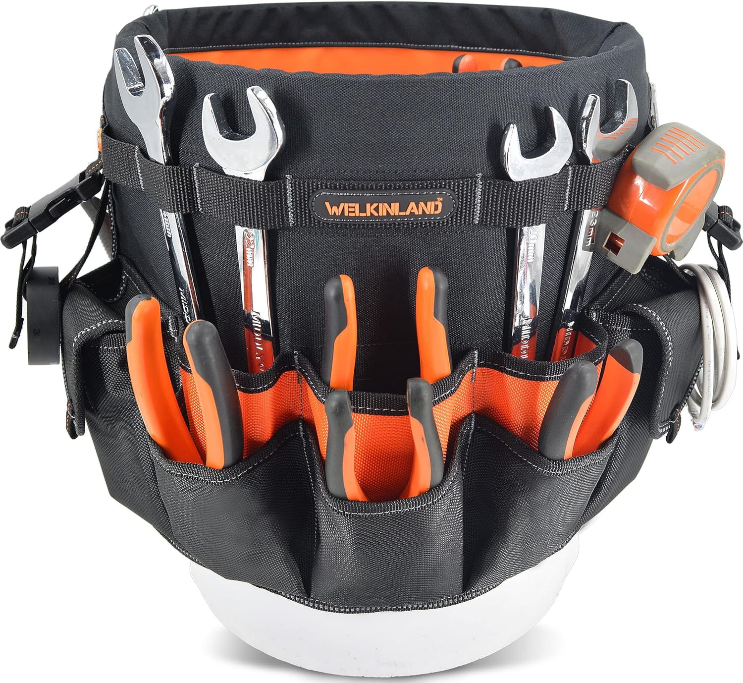 5 Gallon Bucket Tool Organizer, 47-Pocket 15L Bucket Tool Bag | Heavy-Duty Bucke