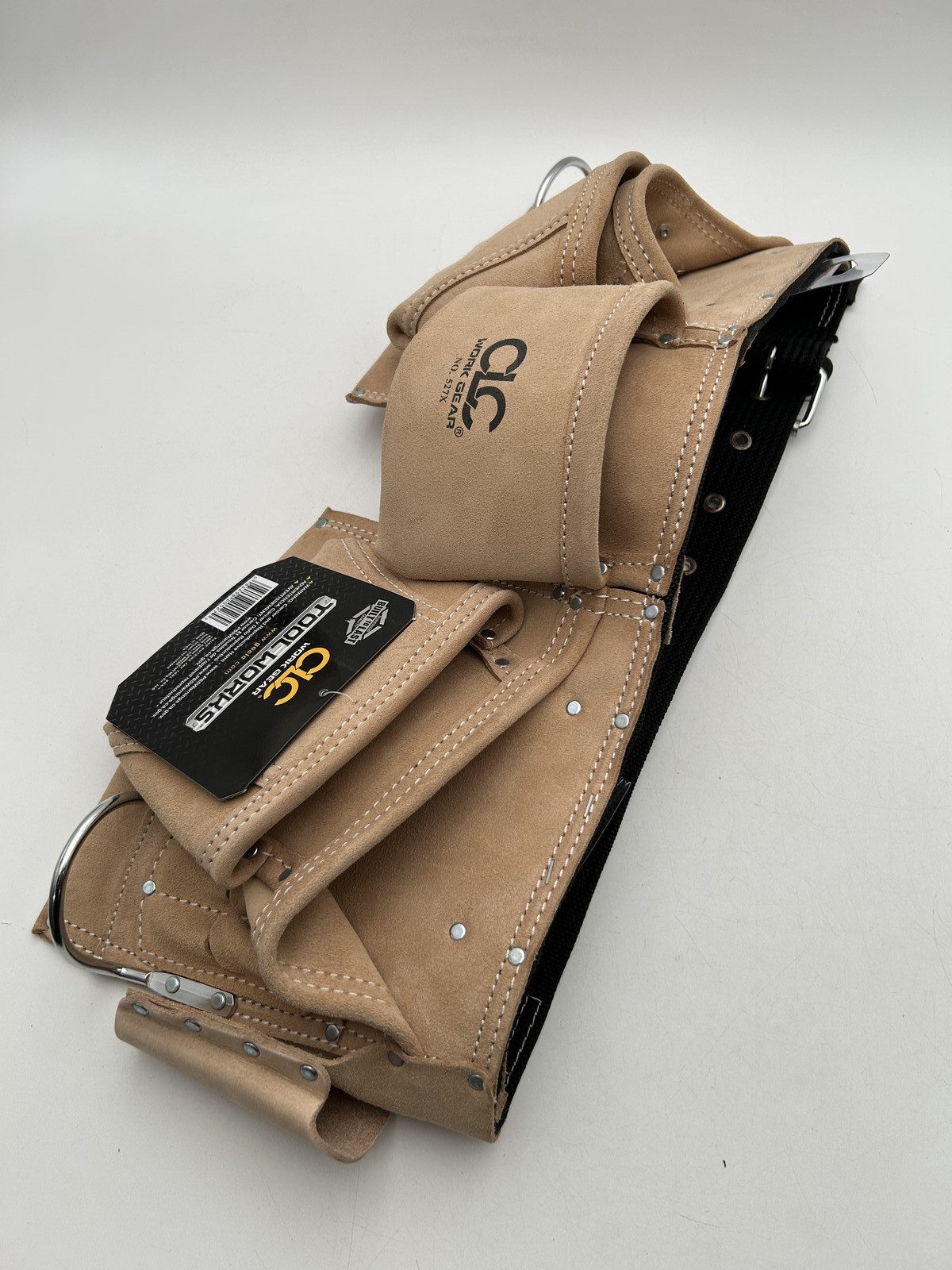 Custom Leathercraft Suede Work Apron 12 Pocket Cream White