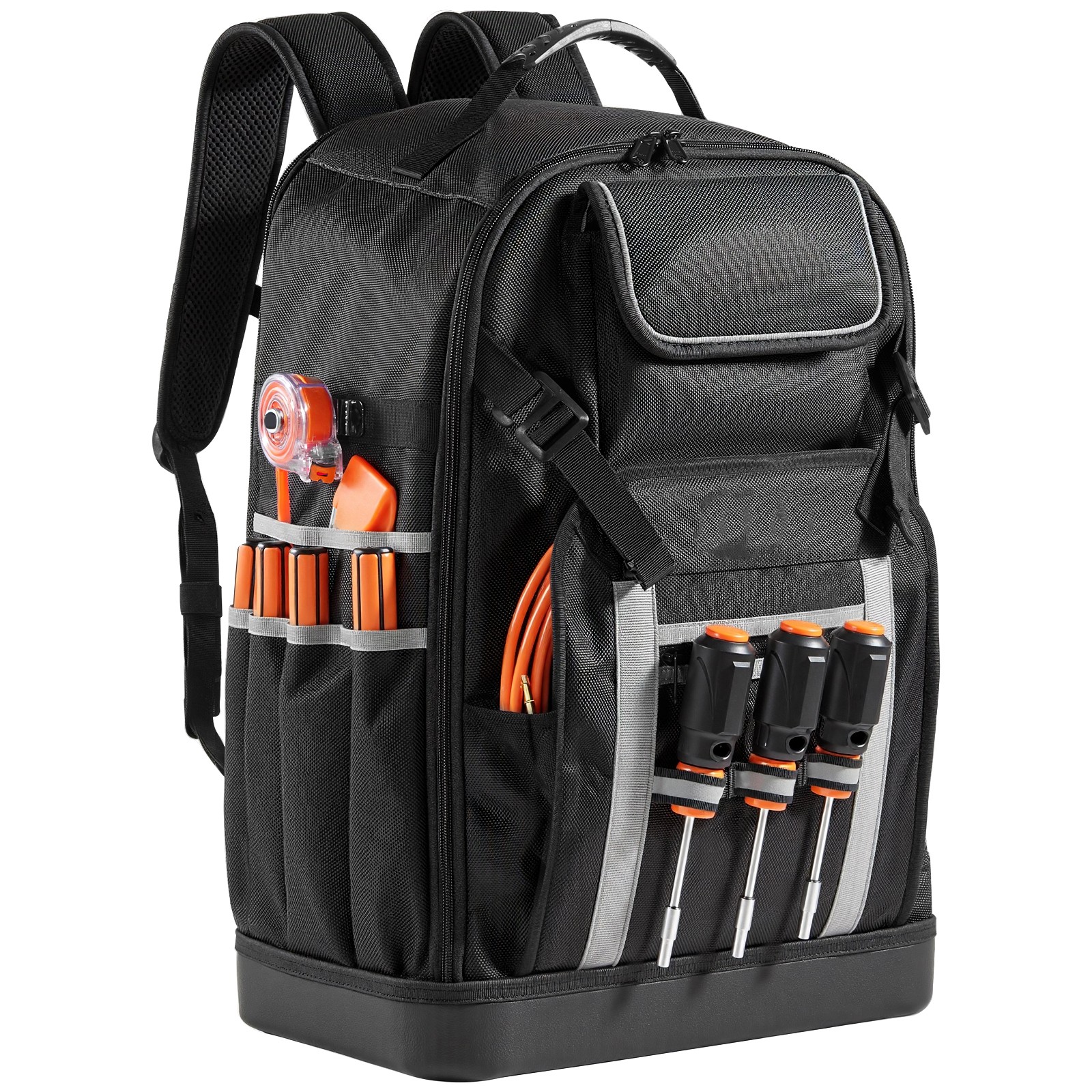 Tool Backpack 56 Pockets Splash-resistant Jobsite Backpack for Electrician