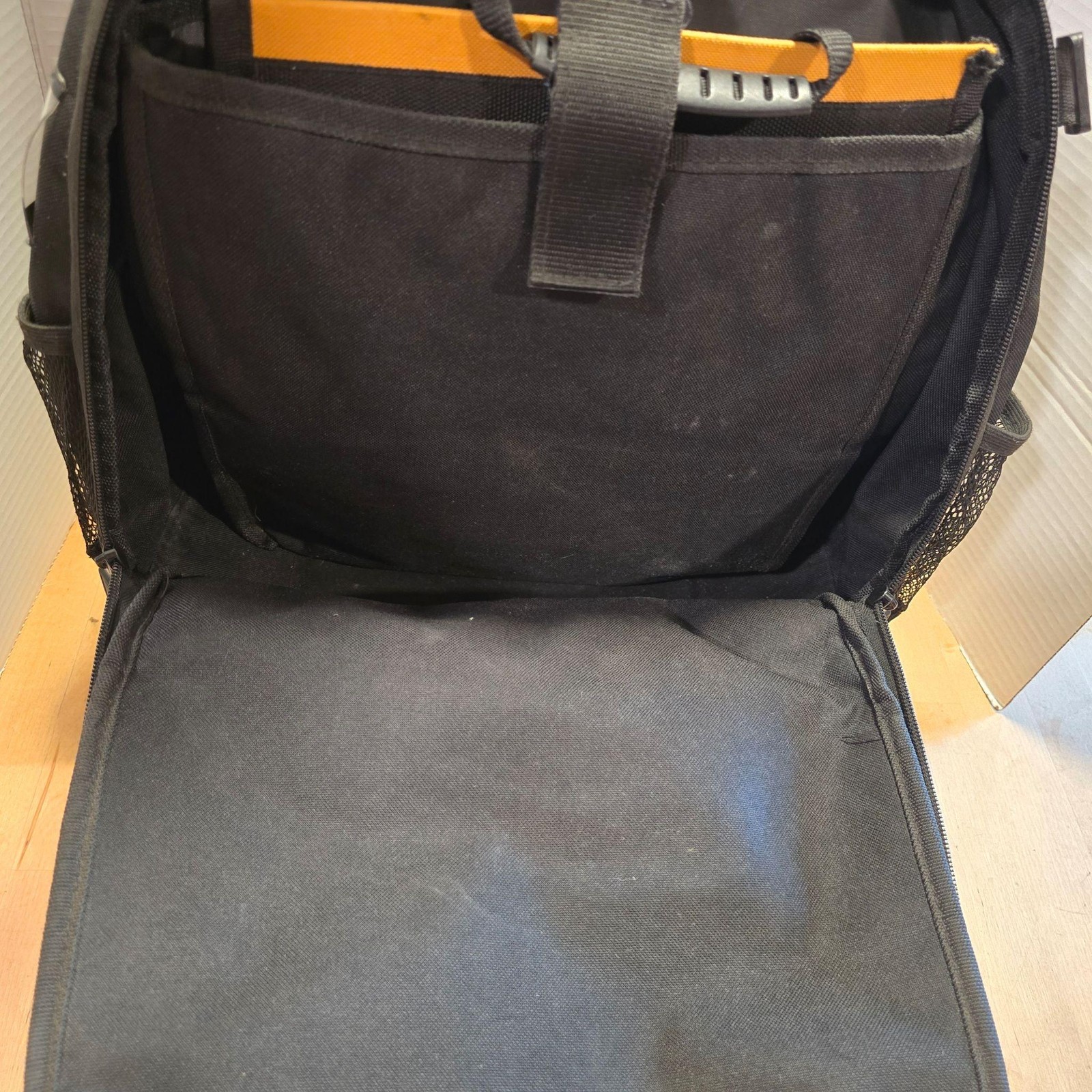 Bostitch Tool Backpack Adjustable Black Polyester Padded Handle Organizer Bag