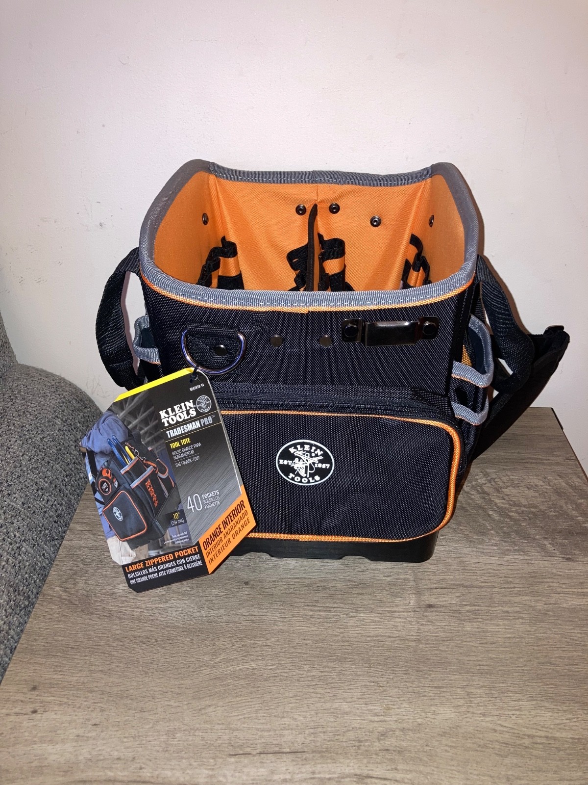 Klein Tools 5541610-14 Tool Bag with Shoulder Strap 40 Pockets for Tool Storage