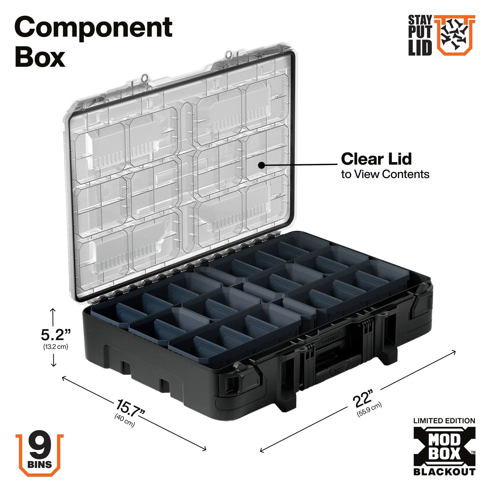 Klein Tools 548BLKSTK MODbox Blackout Storage System, 3-Piece Set