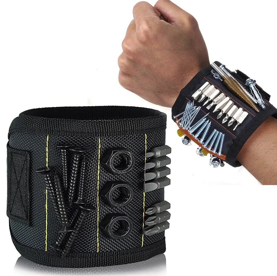 1pc Magnetic Wristband Tool Holder for Screws, Nails & Drill Bits – NEW