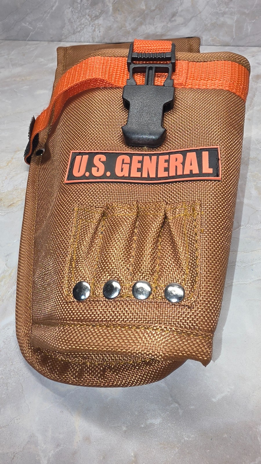 US GENERAL Brown Drill Holder Tool Pouch For Tool Belt Bag