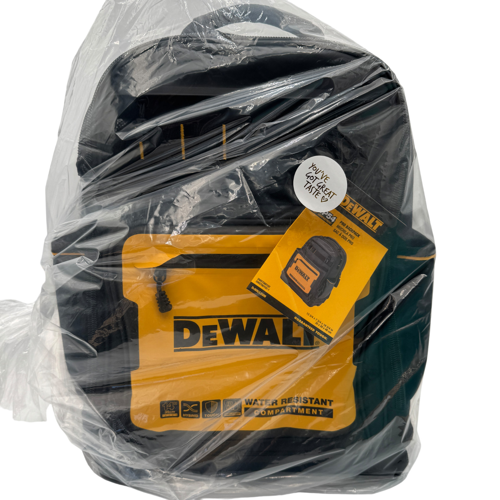 DeWALT PRO Durable Denier Fabric Backpack DWST560102 w/ 43 Pockets NEW Water Res
