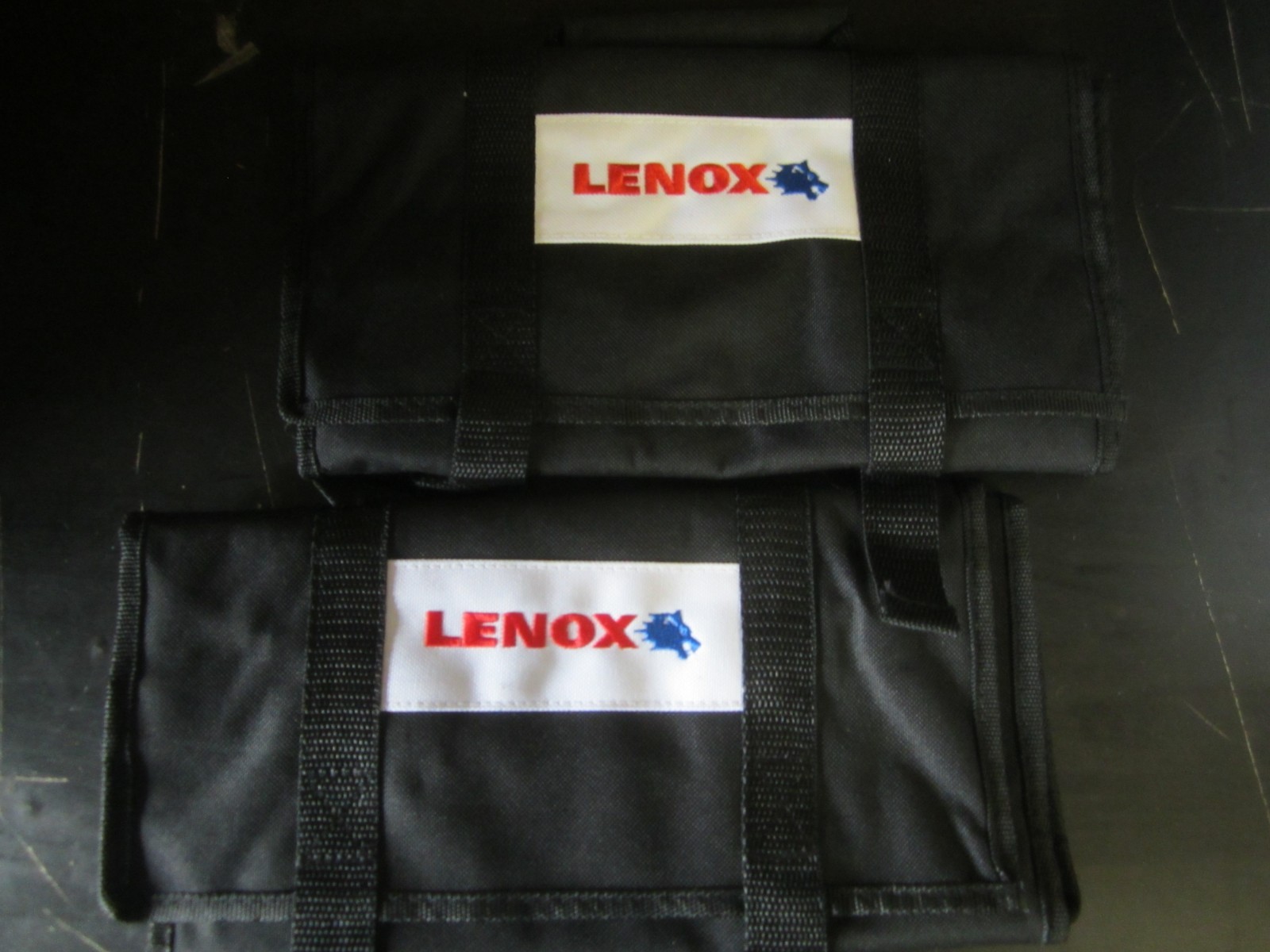 Set of 2 Lenox Roll Up Pouch, 7 Pockets, Black