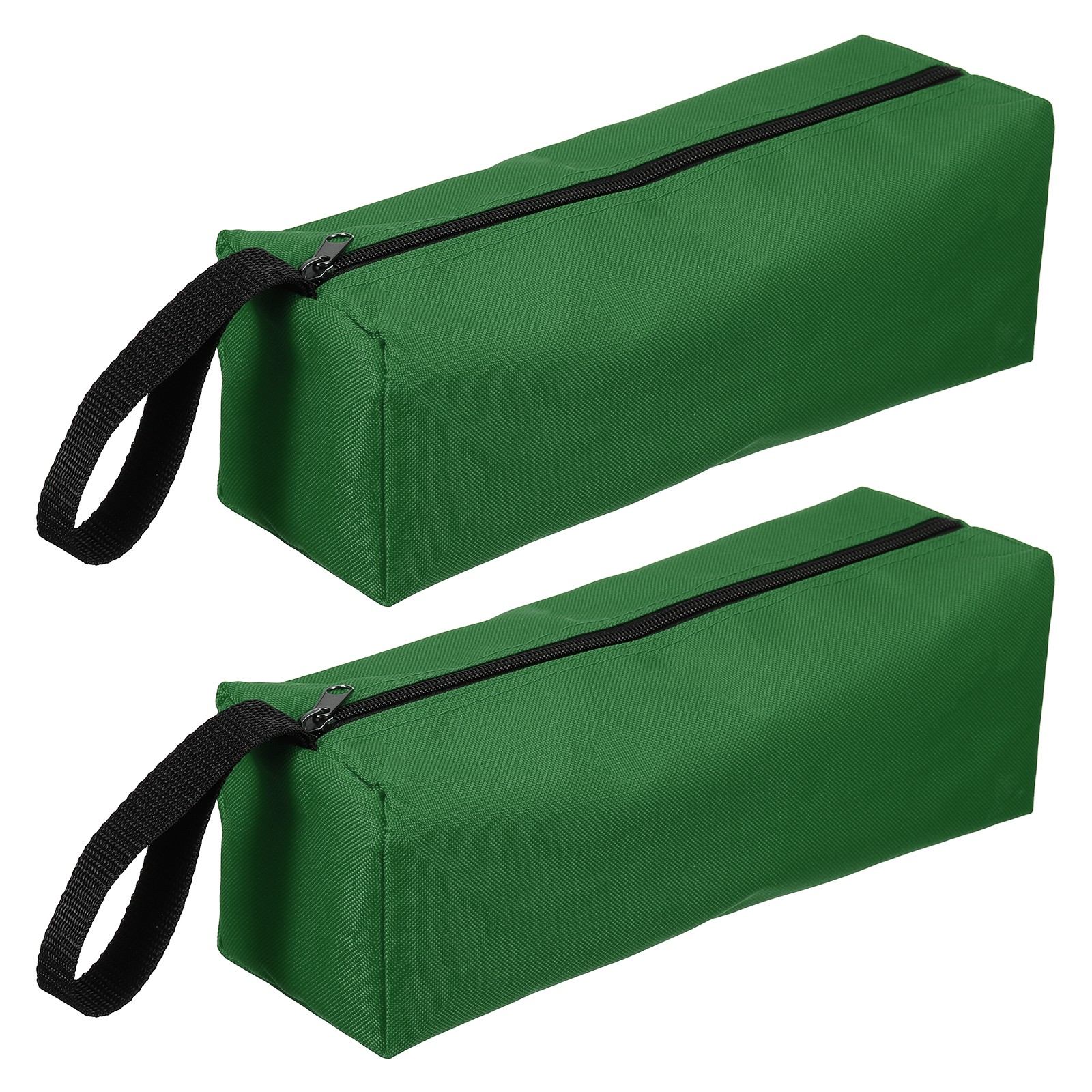 2 Pcs 11.8×3.9×3.9″ Multi Purpose Zipper Canvas Tool Pouch, Army Green