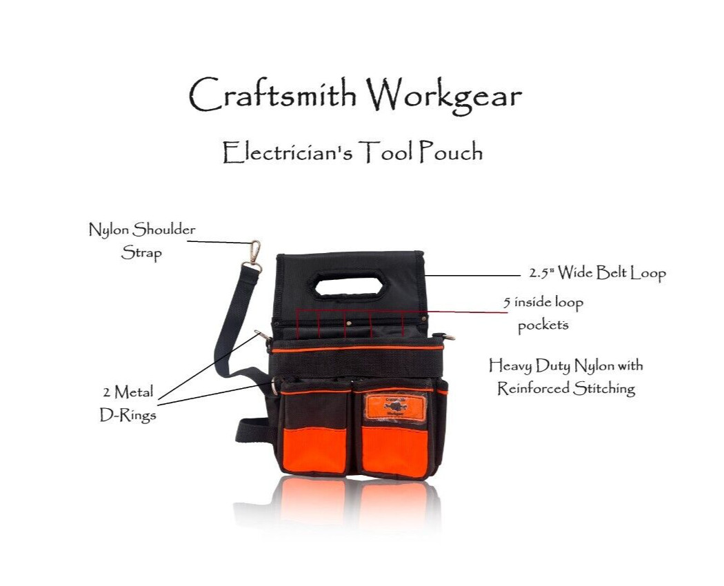 Heavy Duty Electrician Tool Pouch Organizer Durable Electrician Tool Pouch