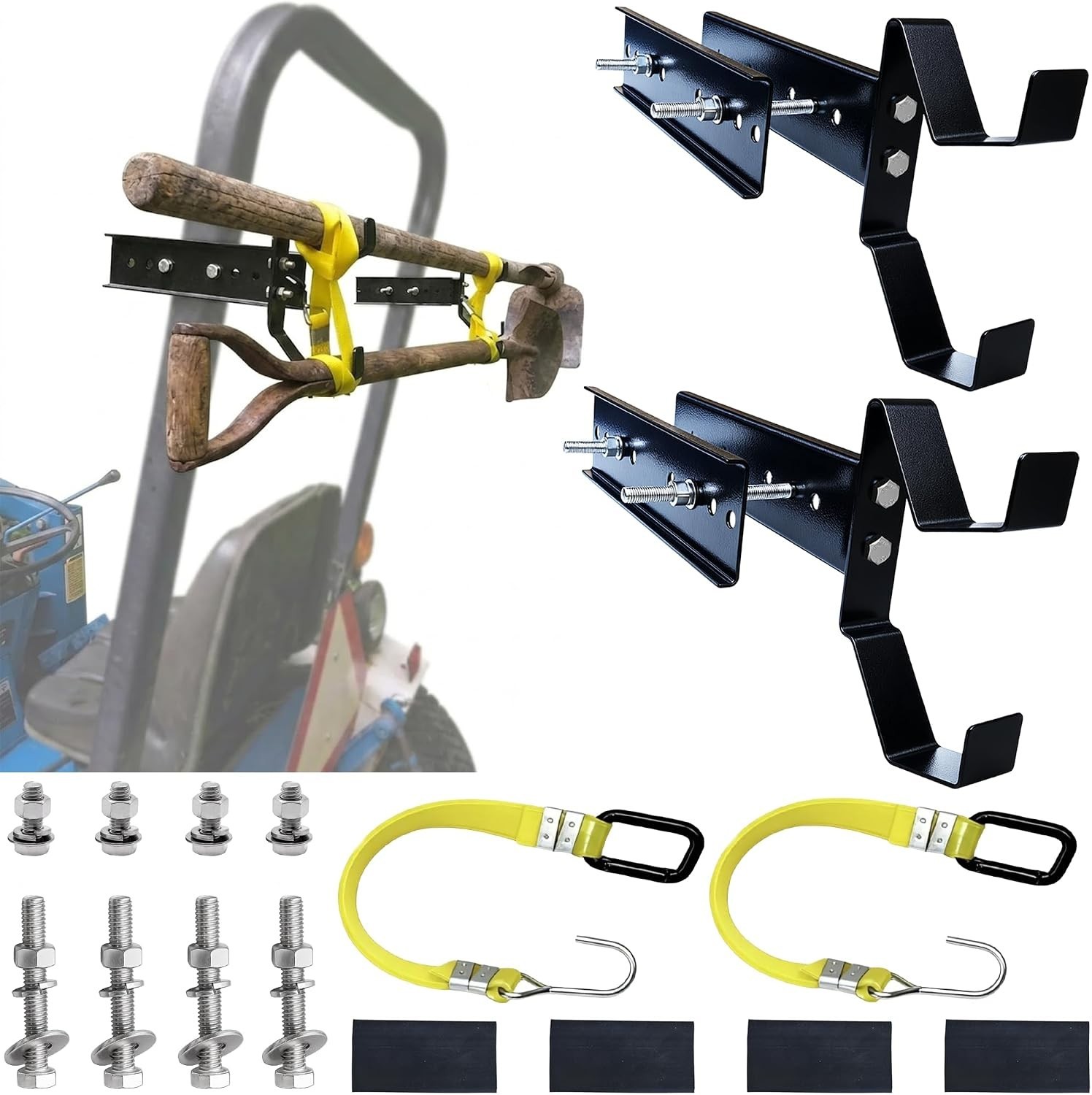 ROPS Tractor Tool Holder 2PC Universal Heavy Duty Tractor Tool Carrier Rack | No